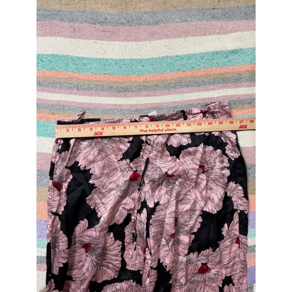 August Moon silk floral pajama set cami capri pants coquette y2k - Picture 5 of 6